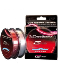CINNETIC SURF TAPERED LEADER RED 15X10 CLEAR 0 16