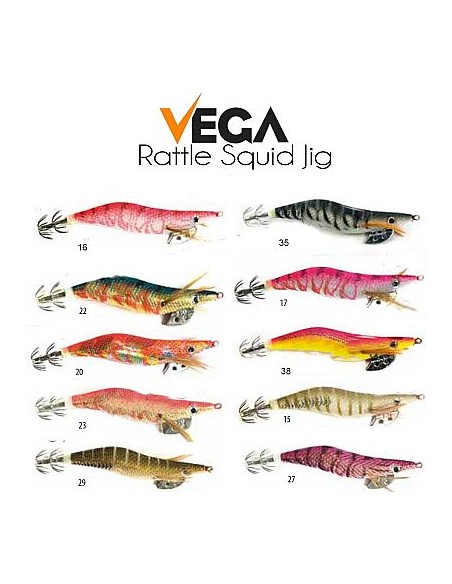 VEGA RATTLE SQUID JIG 3 5 COLOR 18