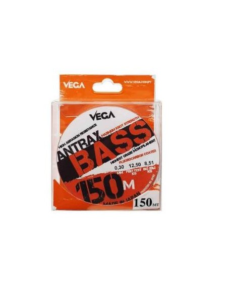 VEGA ANTRAX BASS FLUOROCARBON COATED 0 30MM 150M