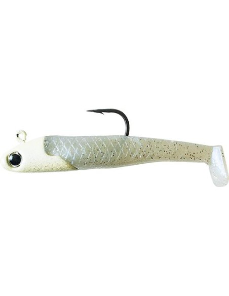 FISHUS SHAD ATTACK 10GR BLANCO CON BRILLANTINA