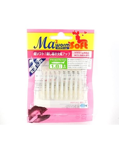 MA 2 WORM SOFT 1 8MM 9 PIEZAS BLANCO