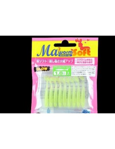 MA 2 WORM SOFT 1 8MM 9 PIEZAS VERDE